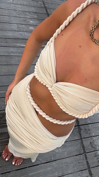 Veloura™ 2-Piece Rope Design Summer Dress